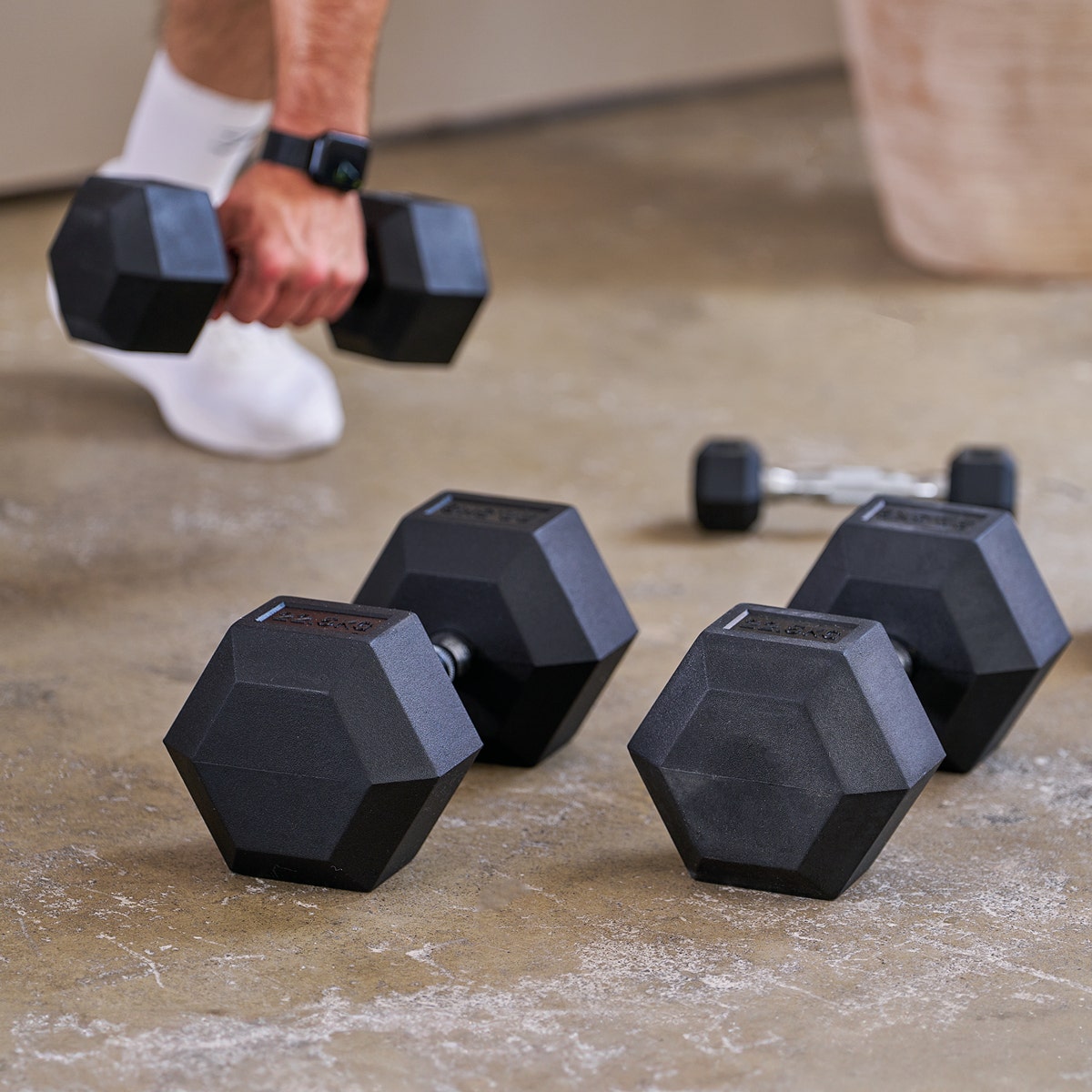 Hexagon compact dumbbells 1 - 30 kg