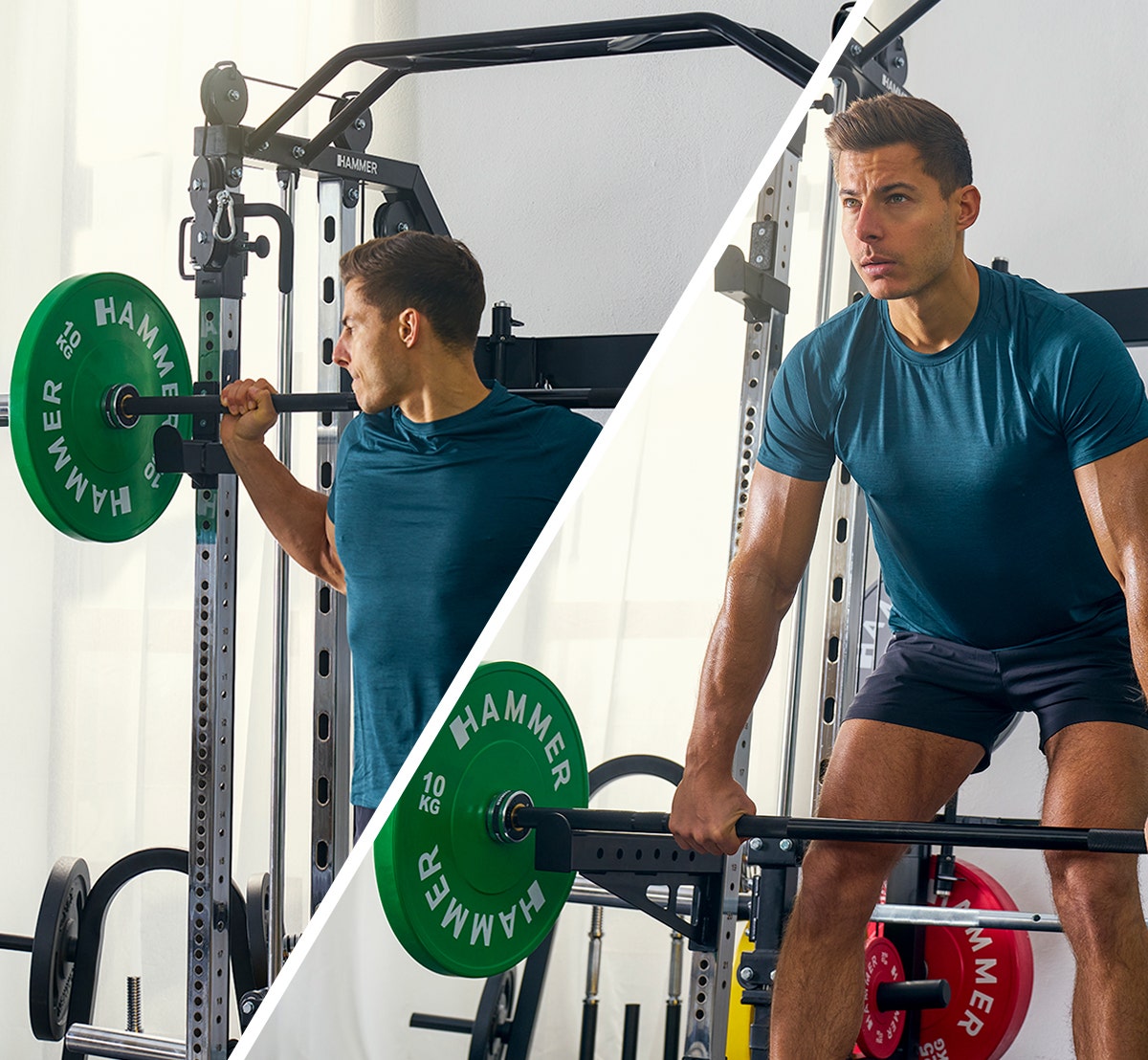 Height-adjustable barbell racks Height-adjustable barbell racks