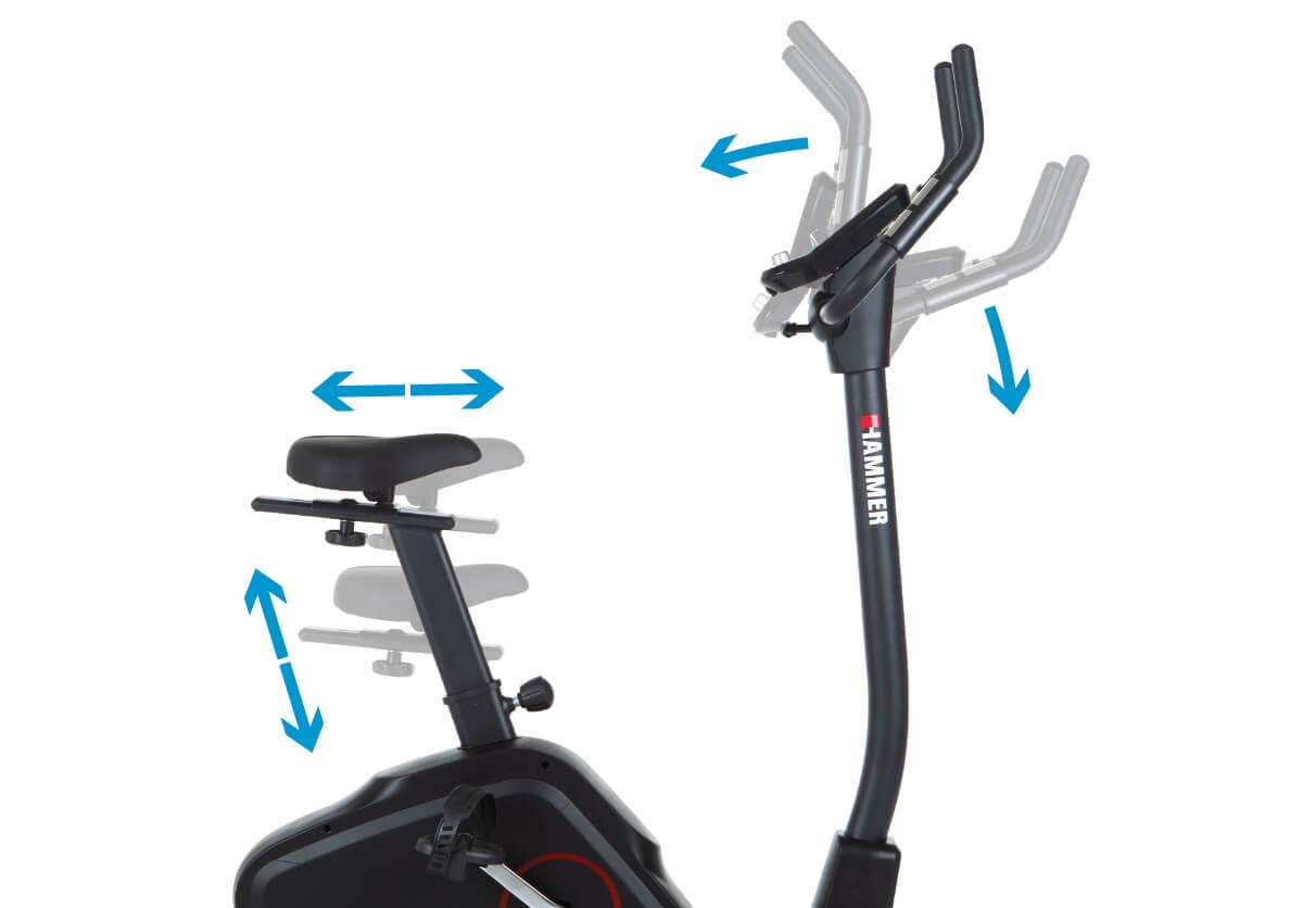 Adjustable saddle and handlebars Adjustable saddle and handlebars