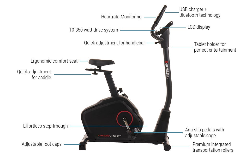 HAMMER Ergometer Cardio XT6 BT at a glance