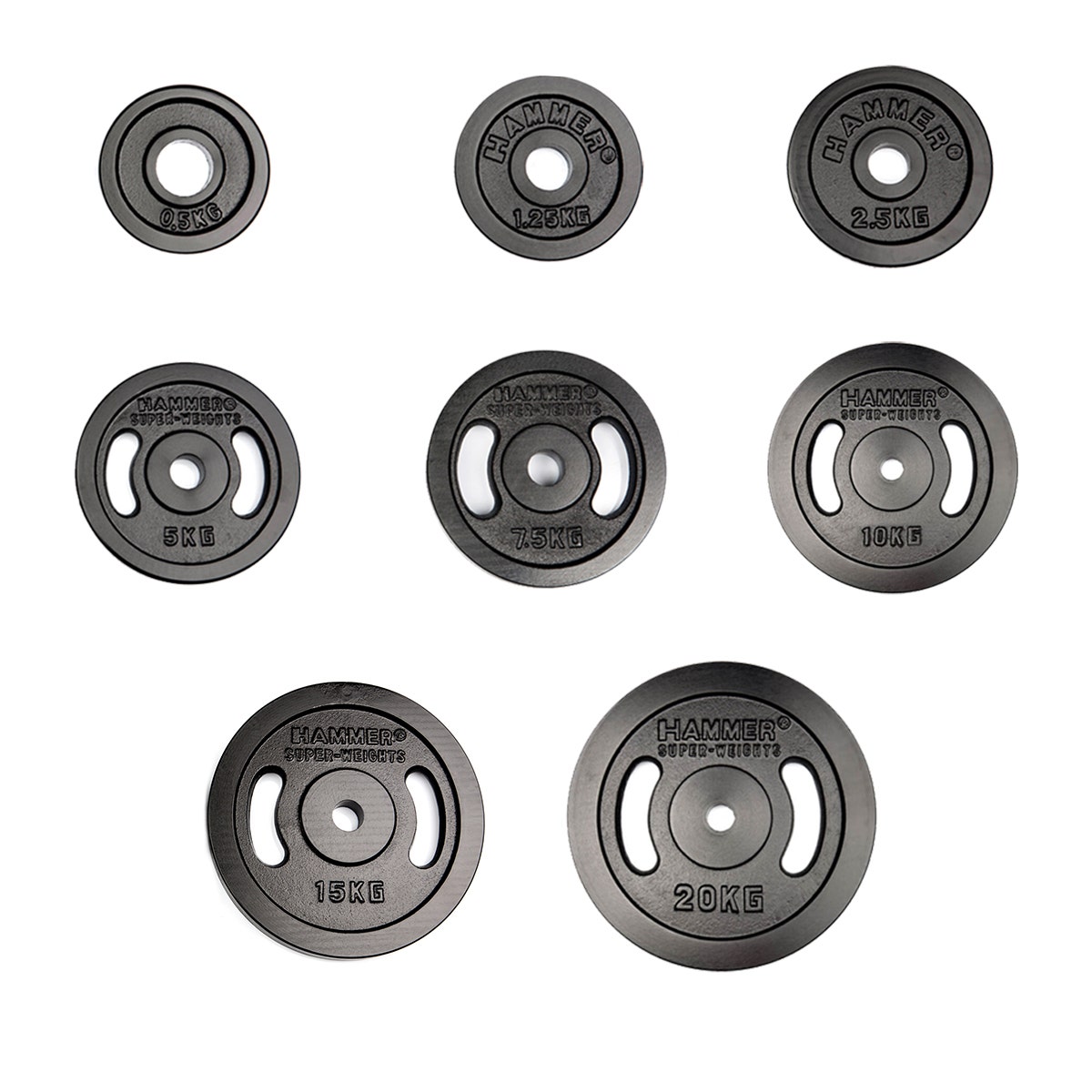 Disques de musculation 30 mm 0,5 - 20 kg