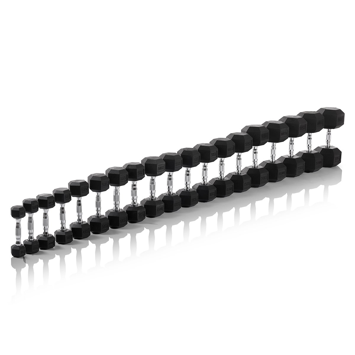 Haltères compacts hexagonaux 1 - 30 kg