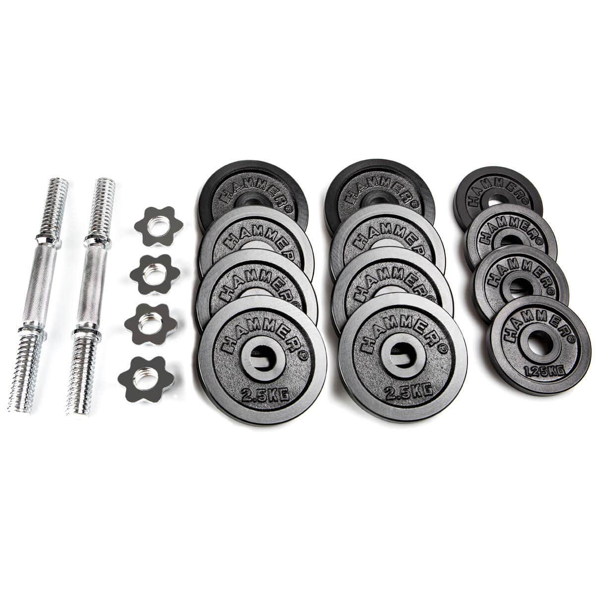 Set haltère poids noir 30 kg  (Ø 30 mm)