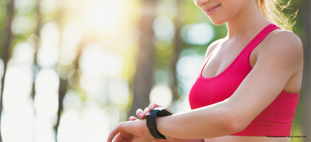 Fitness-App auf einer Fitnessuhr